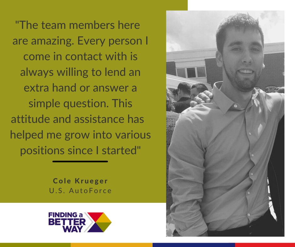 Cole, material logistics specialist for <a href="/USAutoForce/">U.S. AutoForce</a> shares what he loves most about the culture at U.S. Venture. #OurPeopleMakeUs