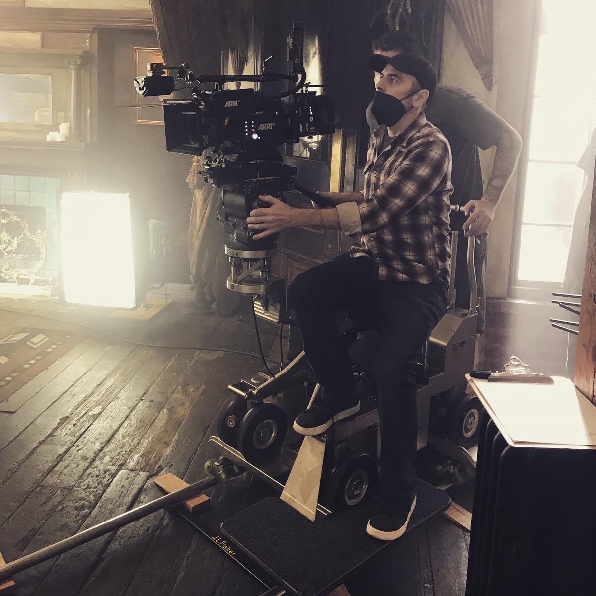 SamysDV's tweet image. In a partnership between #ARRI &amp;amp; Samy’s, Christopher Probst, ASC sets up a shot on set to demonstrate the @ARRIChannel #Orbiter in a Western saloon.

#cinematography #BehindTheScenes #filmmaking  @samys_camera @ARRI_PCA