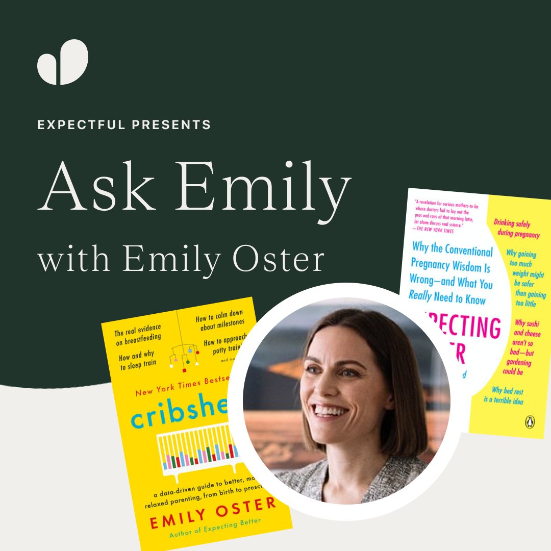 (3/3) — We can't do it without you though! Let us know what you want to Ask Emily (<a href="/ProfEmilyOster/">Emily Oster</a>) by sharing at: expectfulapp.typeform.com/to/rhRg0tSe