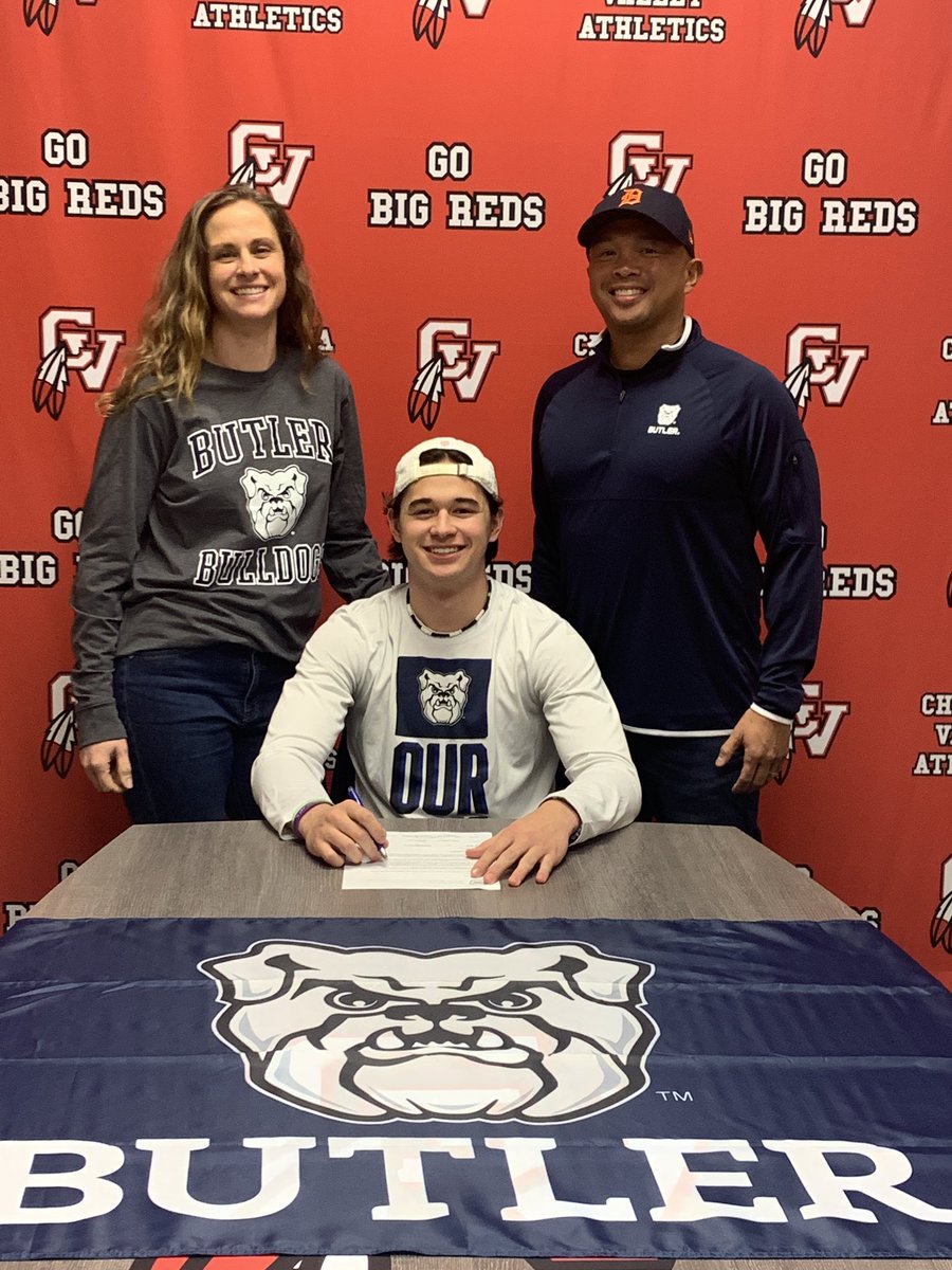 schihl's tweet photo. Congrats Maddox Altamirano and his family as he signs to continue his atheltic and academic career at @ButlerUFootball! #OnceaBigRed https://t.co/TEHq4tqkAS