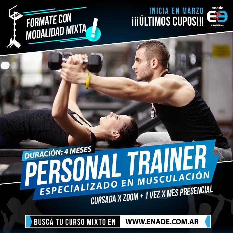 "Atentos! 
Últimos cupos para la modalidad mixta o semipresencial  
* #zoomclasses + 1 clase presencial mensual *sin costo extra*.
*Esta modalidad es válida para todos los cursos.
* Las clases x Zoom son los sábados una vez x semana.
Empezamos en marzo.
enade.com.ar