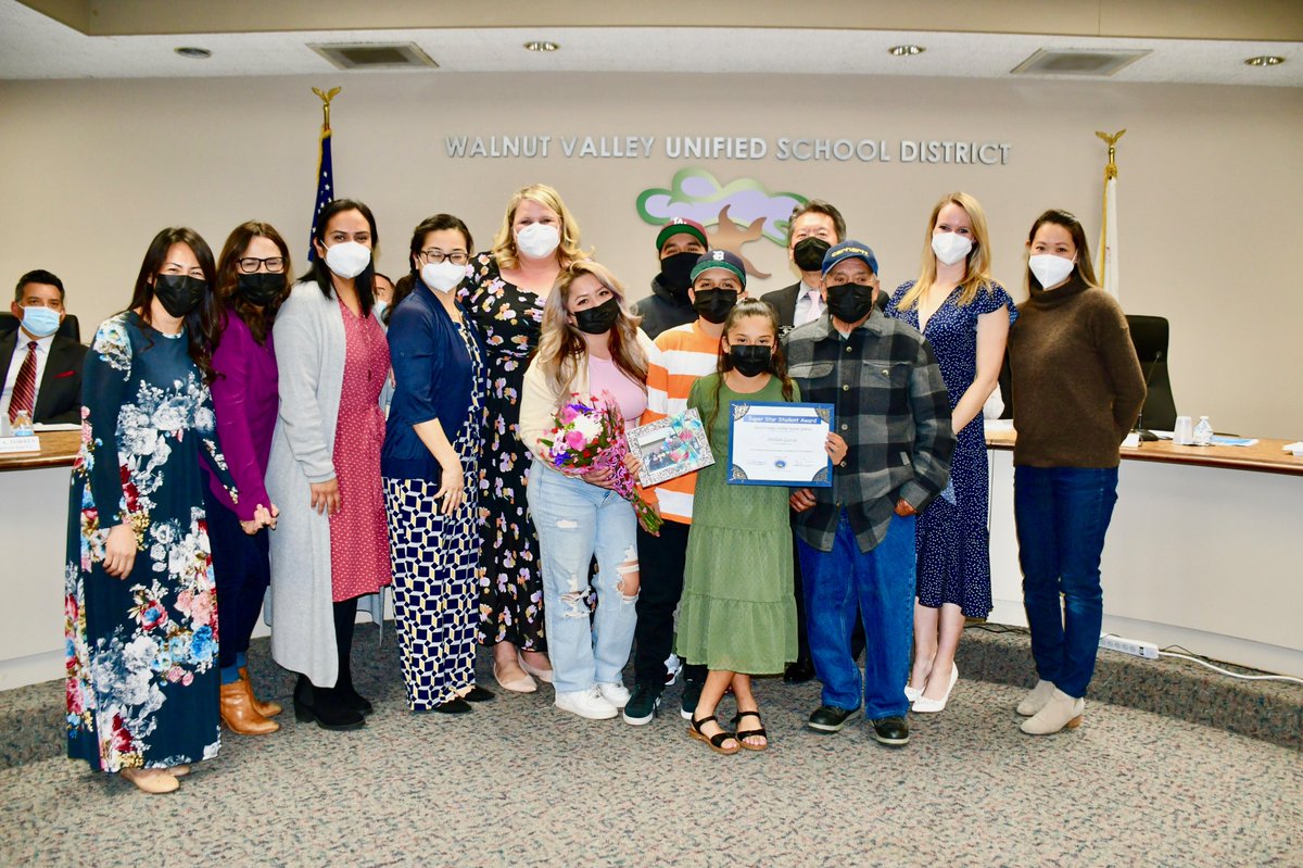 WVUSD_Tweet's tweet image. Recognizing School Stars! During the Feb. 16 meeting, the Board of Trustees honored @CJM_Matadors 5th grader Delilah Garcia - Super Star Student Award and parent Grace Sabbatella - Partner in Education Award. Congratulations! #WVUSDProud #TogetherAgain #ReconnectRestoreReimagine