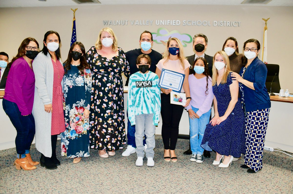 WVUSD_Tweet's tweet image. Recognizing School Stars! During the Feb. 16 meeting, the Board of Trustees honored @CJM_Matadors 5th grader Delilah Garcia - Super Star Student Award and parent Grace Sabbatella - Partner in Education Award. Congratulations! #WVUSDProud #TogetherAgain #ReconnectRestoreReimagine