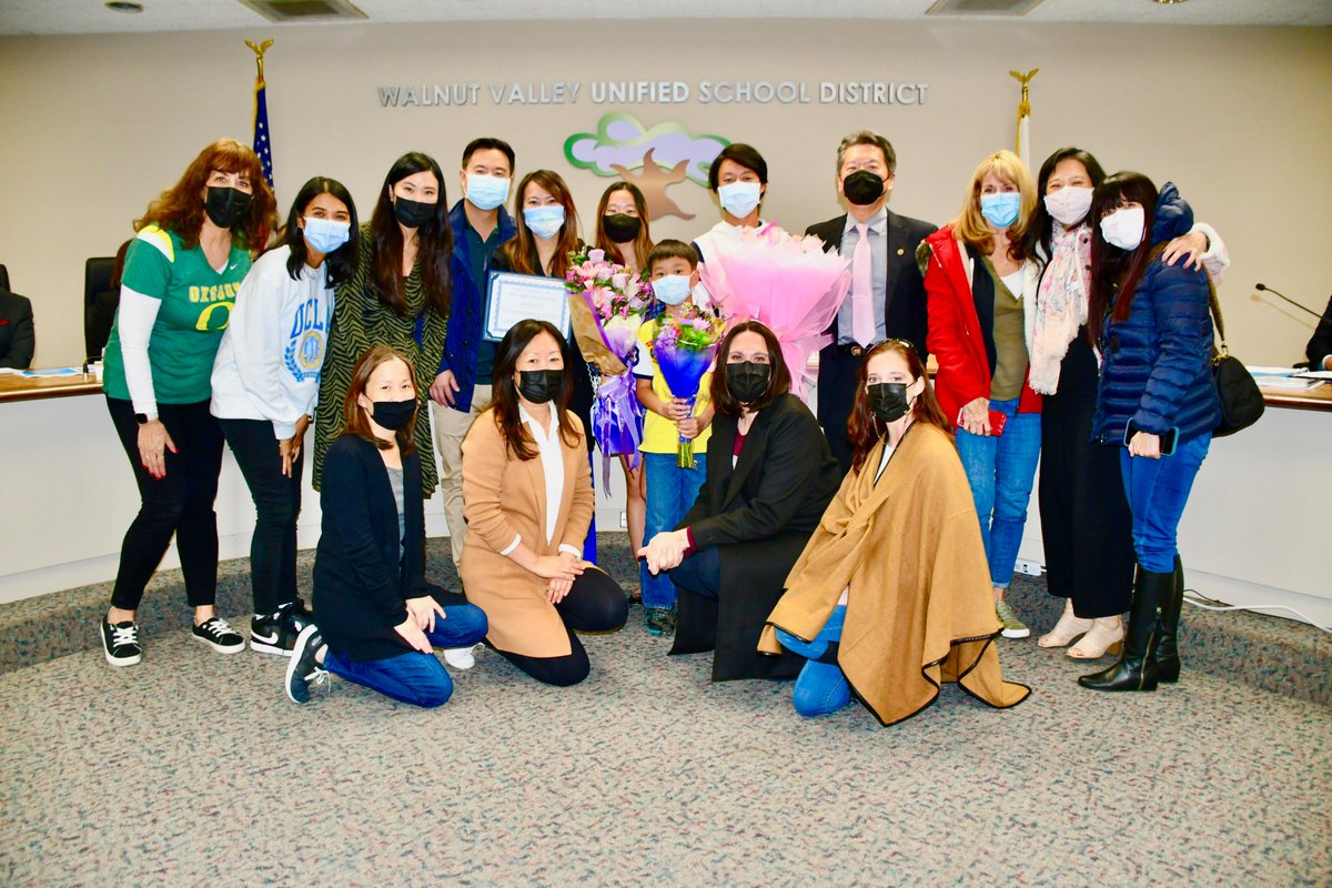 WVUSD_Tweet's tweet image. School Spotlight! During the Feb. 16 Board Meeting, Trustees recognized @westhoffschool fifth grader Lily Xue - Super Star Student Award and parent Sandra Chen - Partner in Education Award. Congratulations! #WVUSDProud #TogetherAgain #ReconnectRestoreReimagine