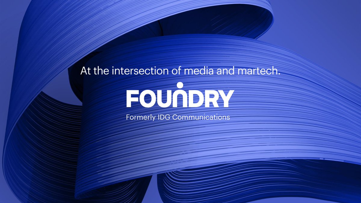 monkeyc96's tweet image. It is an exciting time at IDG Communications…we have rebranded to Foundry, representing our transformation from legacy media network to integrated marketing technology and data provider. bit.ly/3573Wdp @Foundry_IDG #WeAreFoundryCo #MediaMarTech