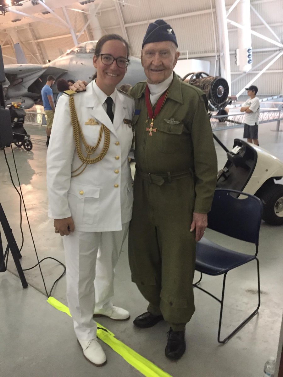 HCLJ1's tweet photo. RIP Colonel Gail Halvorsen. I had the huge honor to meet the Candy Bomber in Washington D.C. in 2018. What an impressive personality! I salute you, Sir! https://t.co/HHIwCkn48s