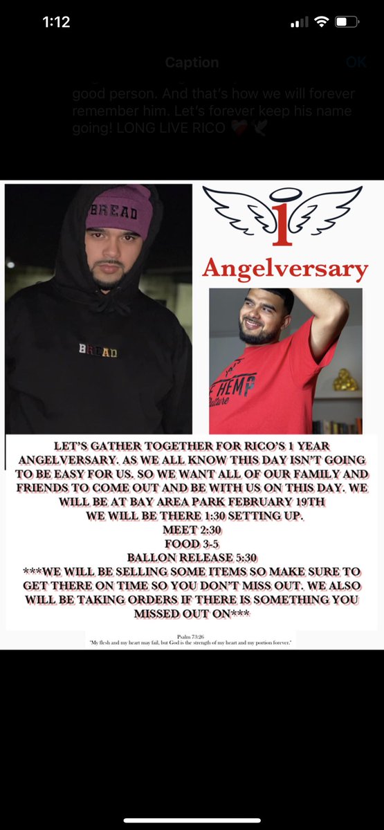Come out and support us for Rico’s Angelversary together! ❤️