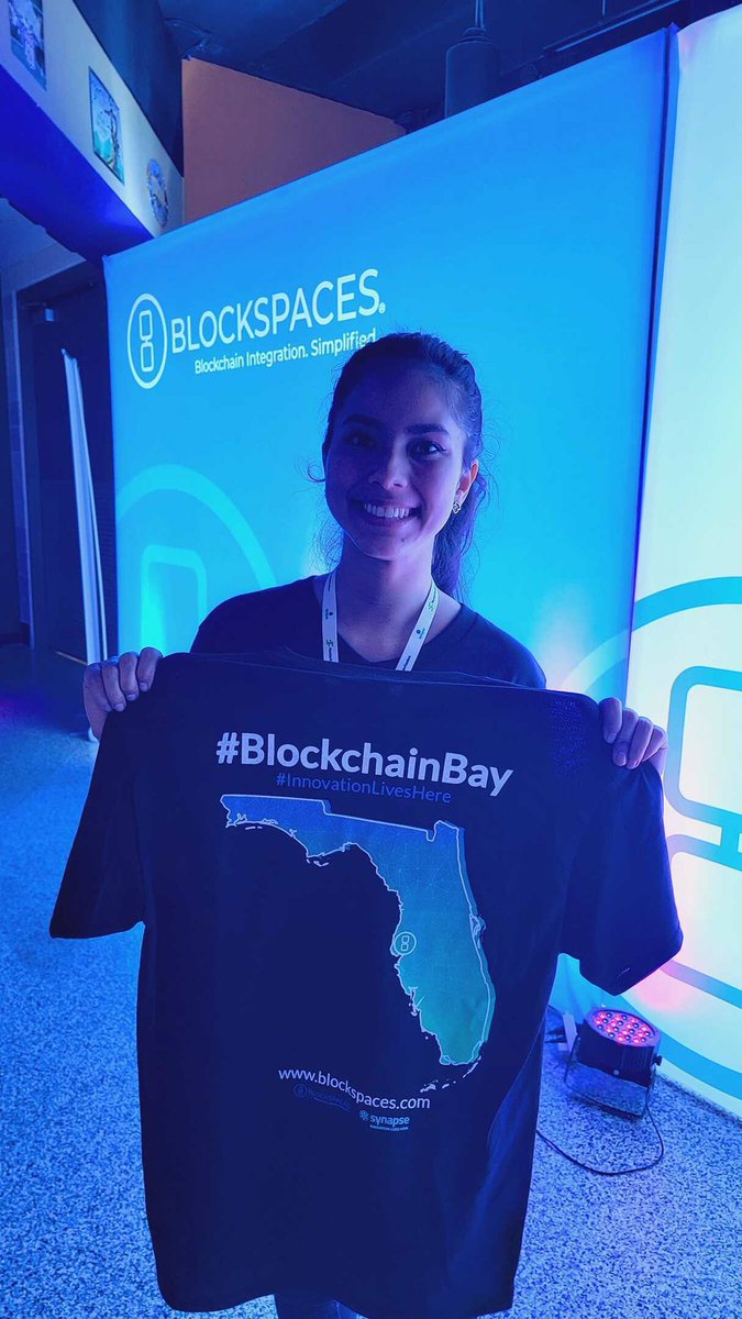 BlockSpaces_io's tweet photo. Stop by our booth and drop the password #BlockchainBay to any of our team members to claim your exclusive #BlockSpaces x #SynapseSummit tshirt. Level 3, World of Beer 🚀 https://t.co/YqKZn0WJIE