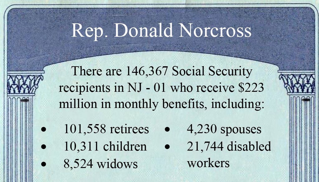 Seniors are hurting &amp; need help now. They feel they’ve been left behind in COVID relief. Social Security 2100: A Sacred Trust (HR5723) will boost benefits across the board &amp; expand them. It will lift them out of poverty &amp; help thousands of low- &amp; moderate-income seniors in #NJ01.