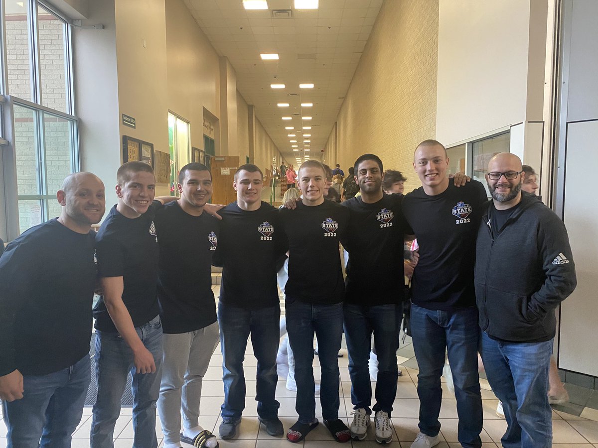 <a href="/CABCSLC/">CABC</a> <a href="/DragonWrestling/">Dragon Wrestling🐉</a> Thanks for an incredible sendoff for <a href="/DragonWrestling/">Dragon Wrestling🐉</a>'s program record 🔟 State qualifiers headed to Cypress for <a href="/uiltexas/">Texas UIL</a> State Wrestling <a href="/DragonBand/">Carroll MS Band</a> &amp; <a href="/southlakecheer_/">Southlake Carroll Cheer</a>! Buzz cuts to honor our coaches. Let's go <a href="/ColeABennett/">Cole Bennett</a> <a href="/WrestlingTexas/">Texas Wrestling</a> <a href="/Carrollisd/">Carroll ISD</a> #RoadtoState #seniors2022