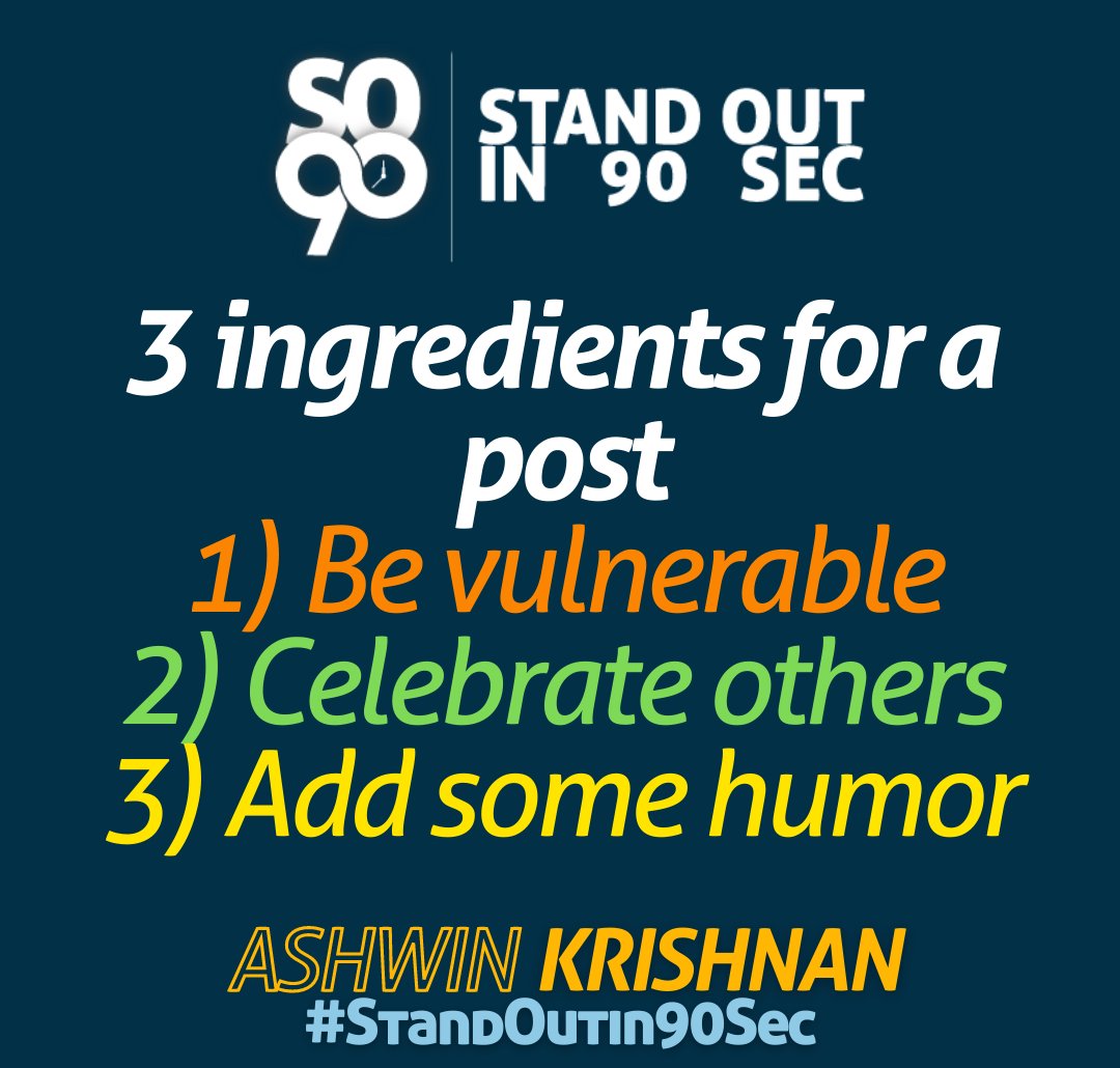 AceKrish's tweet photo. My learning from a post that I did yesterday on #linkedin
https://t.co/wHEPisIyPj
#standoutin90sec #mssdenver #cybersecurity #engagement https://t.co/rXteQD3fbE