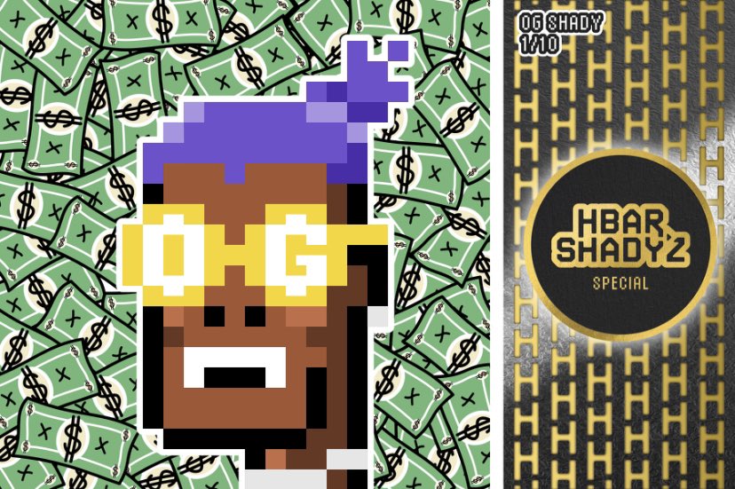 Shoutout to @HBAR_SHADYz for the OG hook up!  #HederaNFT #Hedera #HelloFuture