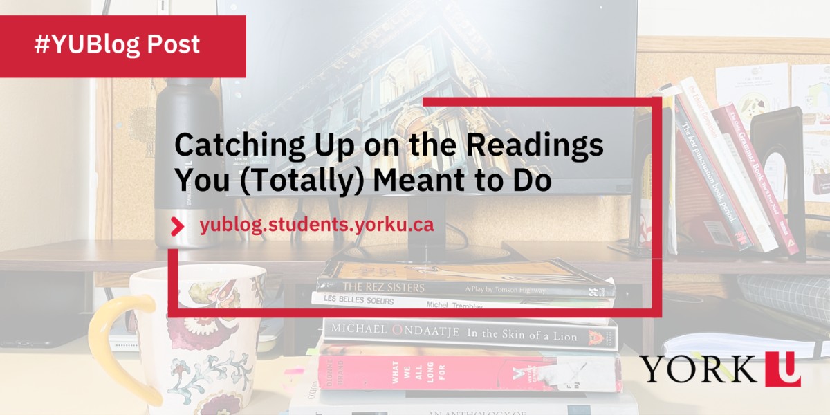 studyatyorku's tweet photo. Reading Week is upon us, Lions! If you need help structuring your time ⏲️ and readings 📚, the #YUBlog is here with some strategies to help you complete those readings you (totally) meant to do! https://t.co/oaSfXfCcwT https://t.co/pc8nOZsIku