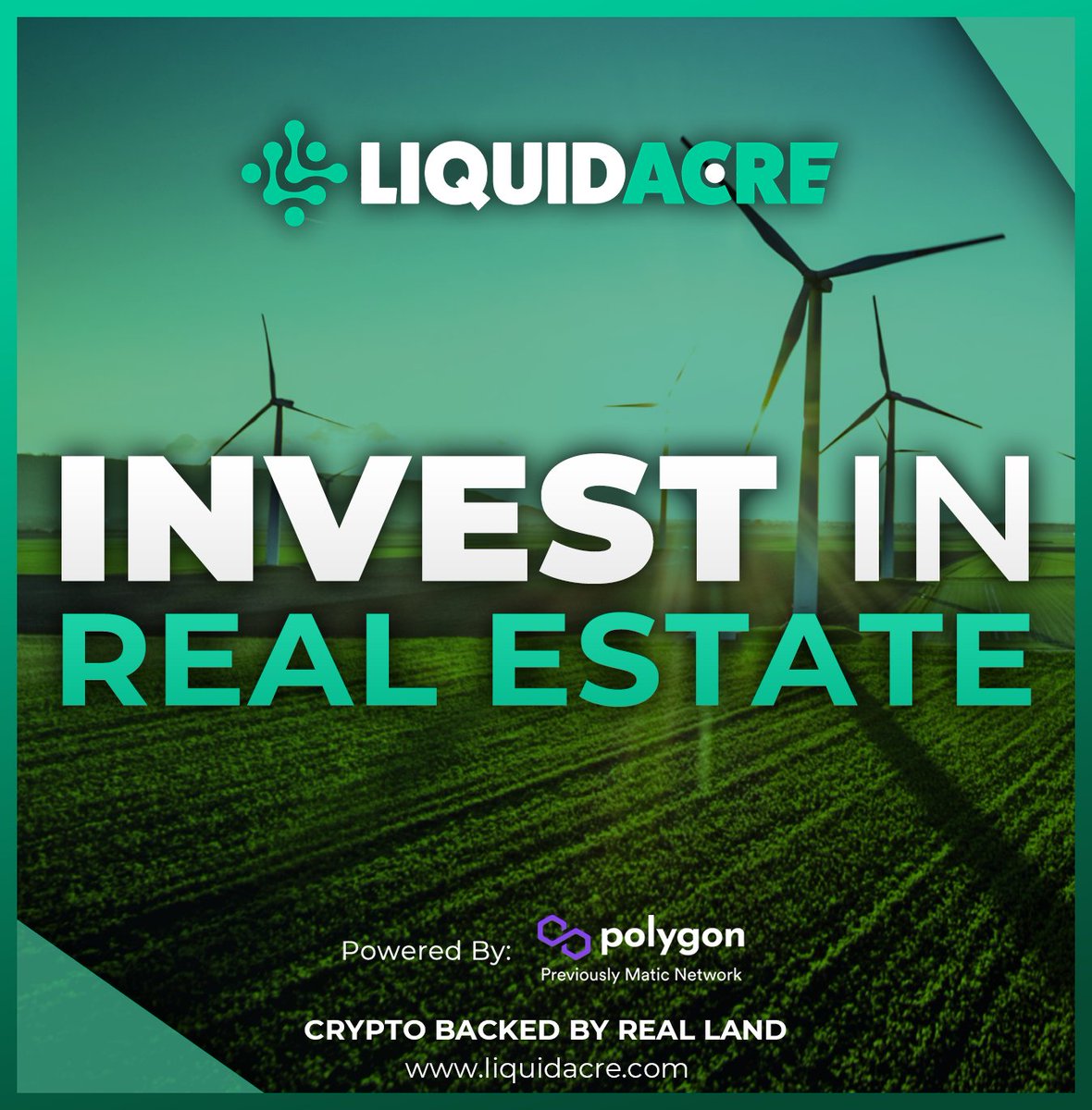 #LiquidAcre will help lead the way into bringing the two hundred and fifty trillion dollar real estate market to the #crypto space.

Learn more: liquidacre.com 

#NFT #NFA #Blockchain #PolygonBacked #RealEstate #RealLand