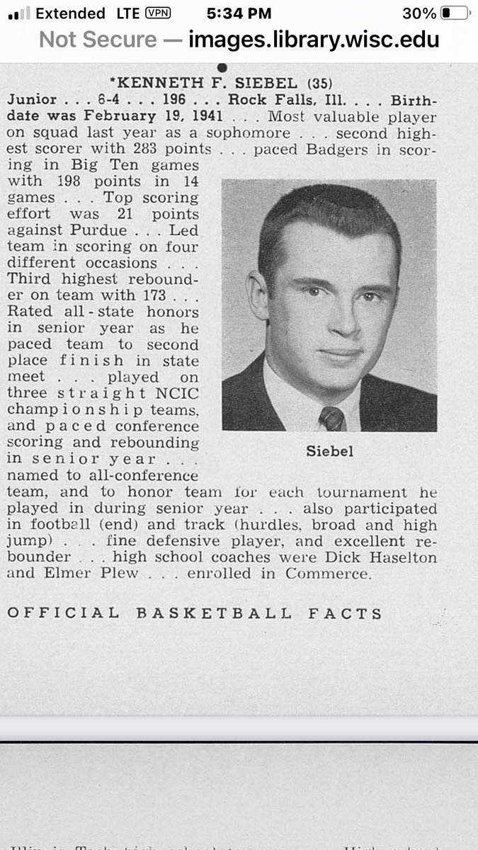 RFREF44's tweet image. Two Area Basketball Teammates at the University of Wisconsin 1963