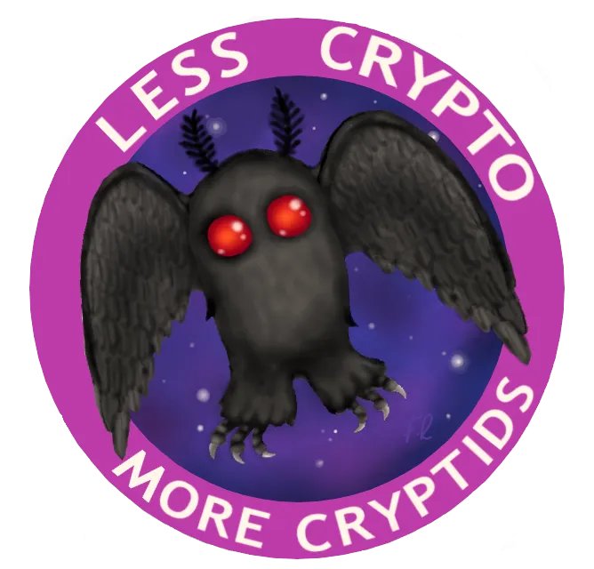 ChaosGrublet's tweet photo. You better listen to Mothman on this one.
#digitalart #mothman #cryptid #saynotocrypto https://t.co/z96uB7RM7M