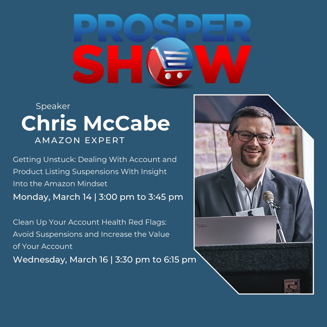 AmznChris's tweet photo. We’re very excited to be speaking at Prosper next month. It’s the biggest Amazon conference in the US, and a must-attend for us each year. Honored to be a member of the Prosper Advisory Council. https://t.co/oOFhBnZRhP