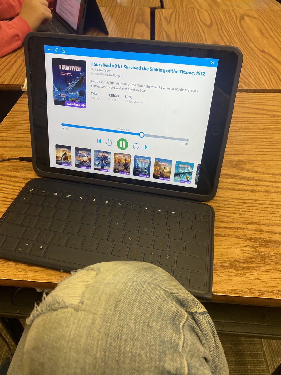 MrsPettit8's tweet photo. Responding to a Titanic infographic using @wizerme and using @PlayBlooket to practice our @quizlet root words and listening to our titanic themed novel on Epic. https://t.co/LIRhSp23xD