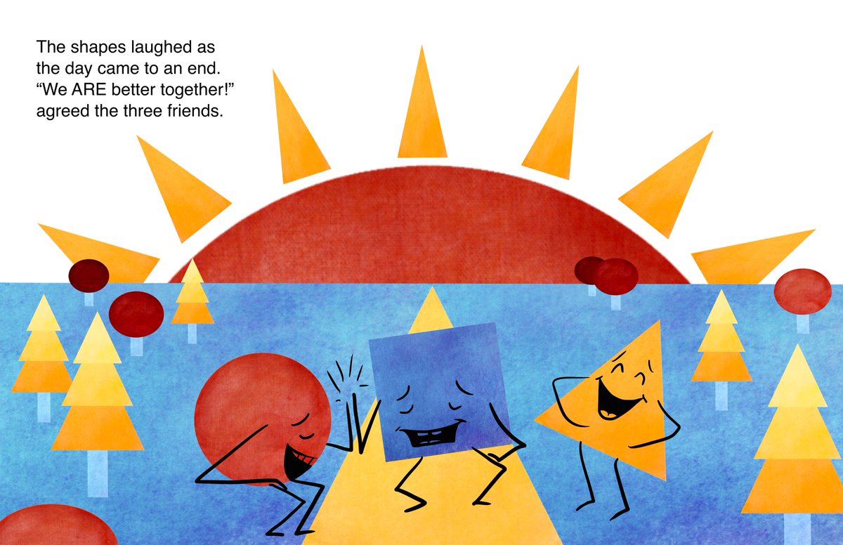 HeidiTungseth's tweet photo. #PBPitch "When The Shapes Got Together”
Circle, Square and Triangle keep arguing about who is the greatest shape of them all... …until they tumble down the hill and realize how much more amazing they are together! https://t.co/MANdGDim7c