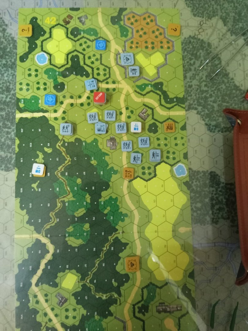 hexandcounter's tweet photo. Played fantastic @MultiManPub J103 Lenin's Sons scenario teaching seasoned ASL SK but new ASL player. Sniper killed commissar, flamethrower burned lieutenant, German hero captured Soviet DC but almost killed himself throwing it. So many events! https://t.co/MvRWJDtInk
