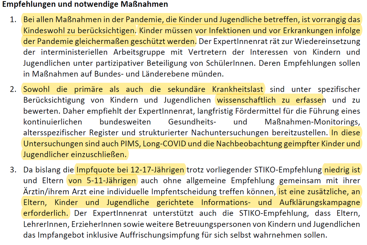 Sander_Lab's tweet photo. "Bei allen Maßnahmen in der Pandemie, die KuJ betreffen, ist vorrangig das Kindeswohl zu berücksichtigen. Kinder müssen vor Infektionen &amp; vor Erkrankungen infolge der Pandemie gleichermaßen geschützt werden." 

7. Stellungnahme des ExpertInnenrats 
https://t.co/CxpbmQsLLq https://t.co/L5e4Ts3lHW