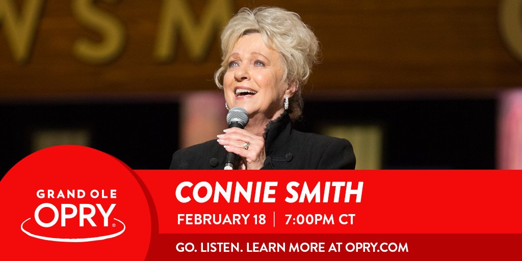 Catch Connie performing at the <a href="/opry/">Grand Ole Opry</a> this Friday night. Go to opry.com for ticket details or listen worldwide on <a href="/WSMradio/">WSM Radio - The Home of the Opry!</a>.