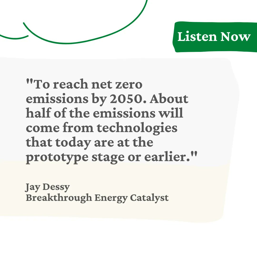 In this week's episode, Jay dives into the technologies we need to create a #LowCarbonEconomy and how the #BreakthroughEnergyCatalyst team is helping those technologies move from the prototype stage to commercial application. Tune in at buff.ly/3w6RN06 to learn more!