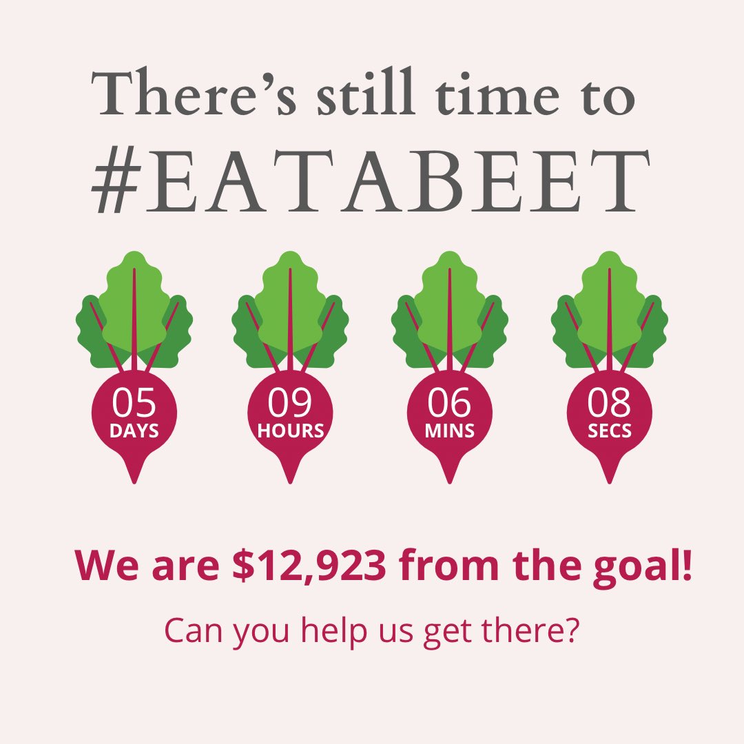 Family Day weekend seems like an un-beet-able time to join the #eatabeet fun &amp; help us BEET childhood hunger.  Post a pic/video, donate on our website &amp; challenge others. The BEET stops Monday, don’t miss out.