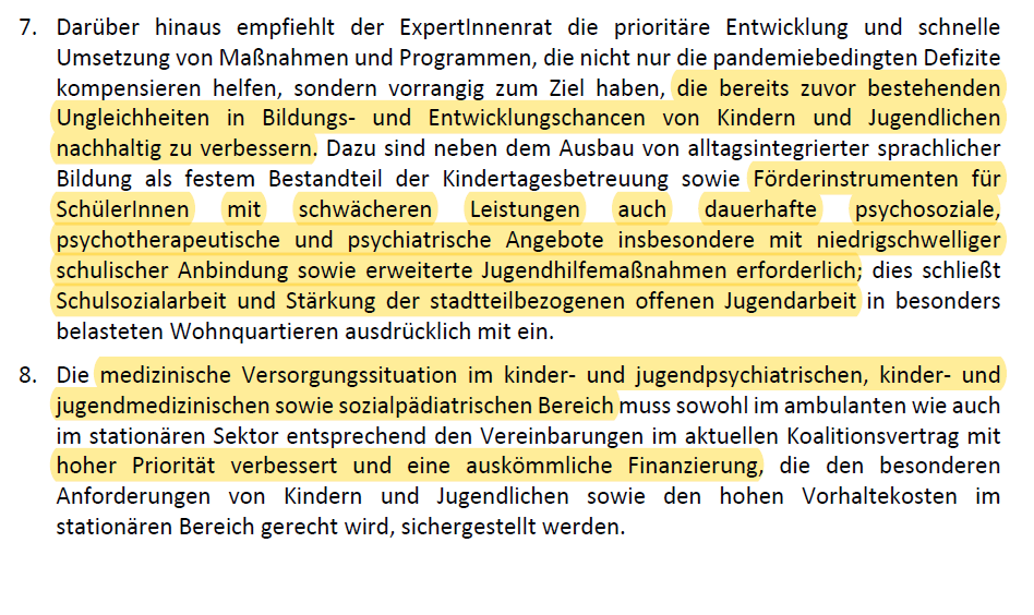 Sander_Lab's tweet photo. "Bei allen Maßnahmen in der Pandemie, die KuJ betreffen, ist vorrangig das Kindeswohl zu berücksichtigen. Kinder müssen vor Infektionen &amp; vor Erkrankungen infolge der Pandemie gleichermaßen geschützt werden." 

7. Stellungnahme des ExpertInnenrats 
https://t.co/CxpbmQsLLq https://t.co/L5e4Ts3lHW