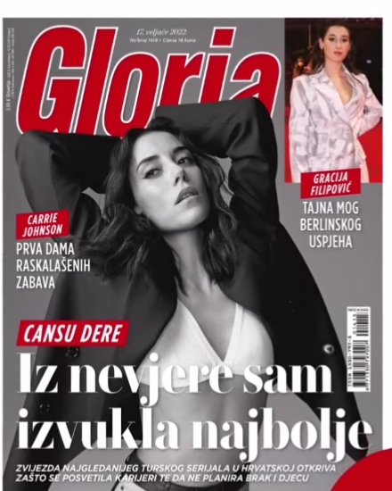 OfBoxxx's tweet photo. Cansu on the cover of Croatian magazine Gloria #CansuDere  #Sadakatsiz #Ezel #Sahsiyet #Sila #Anne https://t.co/OvsEbryjAs