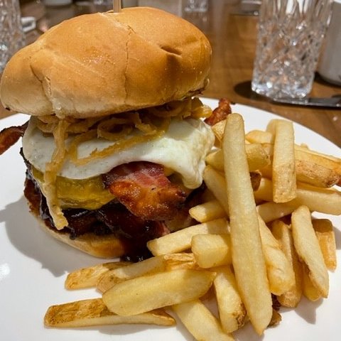Allow us to introduce THE PRESTON BURGER: Smoked brisket, short-rib beef patty, fried egg, bacon, tobacco onions, spicy cheddar, pickle, fries! #burger #lunchtime