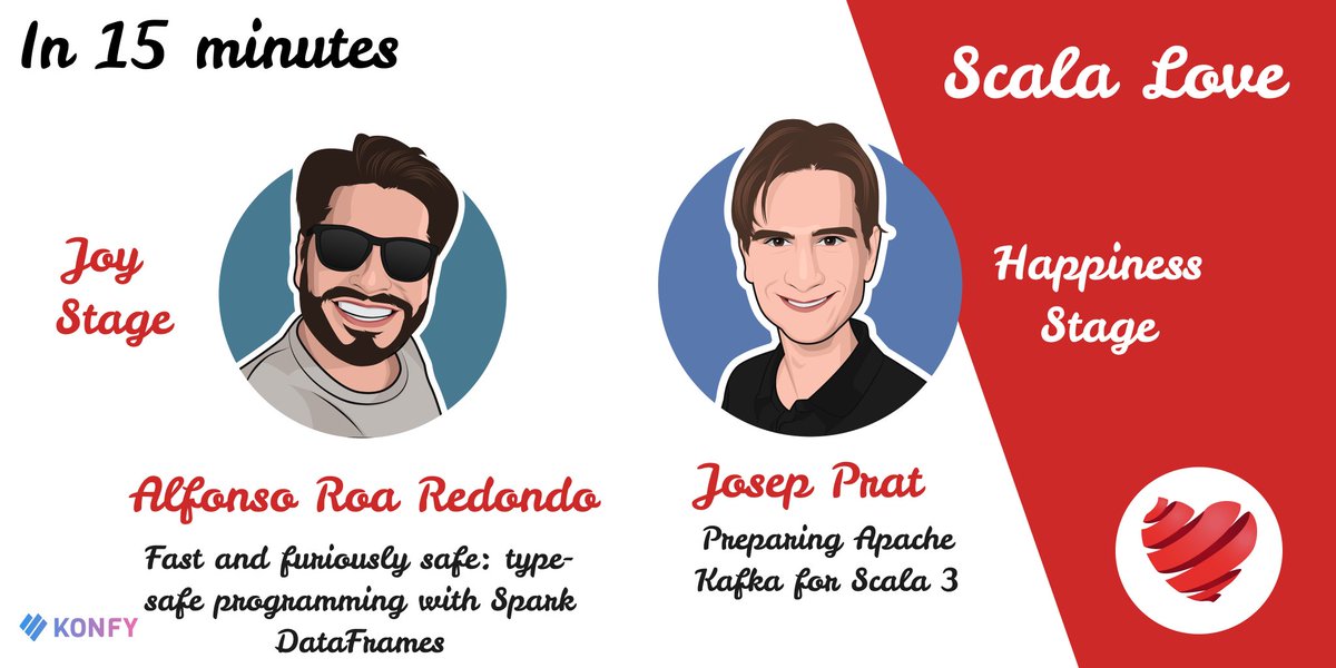 Scala Love ❤️ (@scala_love) on Twitter photo Following talks: <a href="/saco_pepe/">Alfonso RR</a> will speak about safely DataFrames running; <a href="/jlprat/">Josep Prat</a> will share a word about migration issues of Java/Scala systems. Following talks: <a href="/saco_pepe/">Alfonso RR</a> will speak about safely DataFrames running; <a href="/jlprat/">Josep Prat</a> will share a word about migration issues of Java/Scala systems.