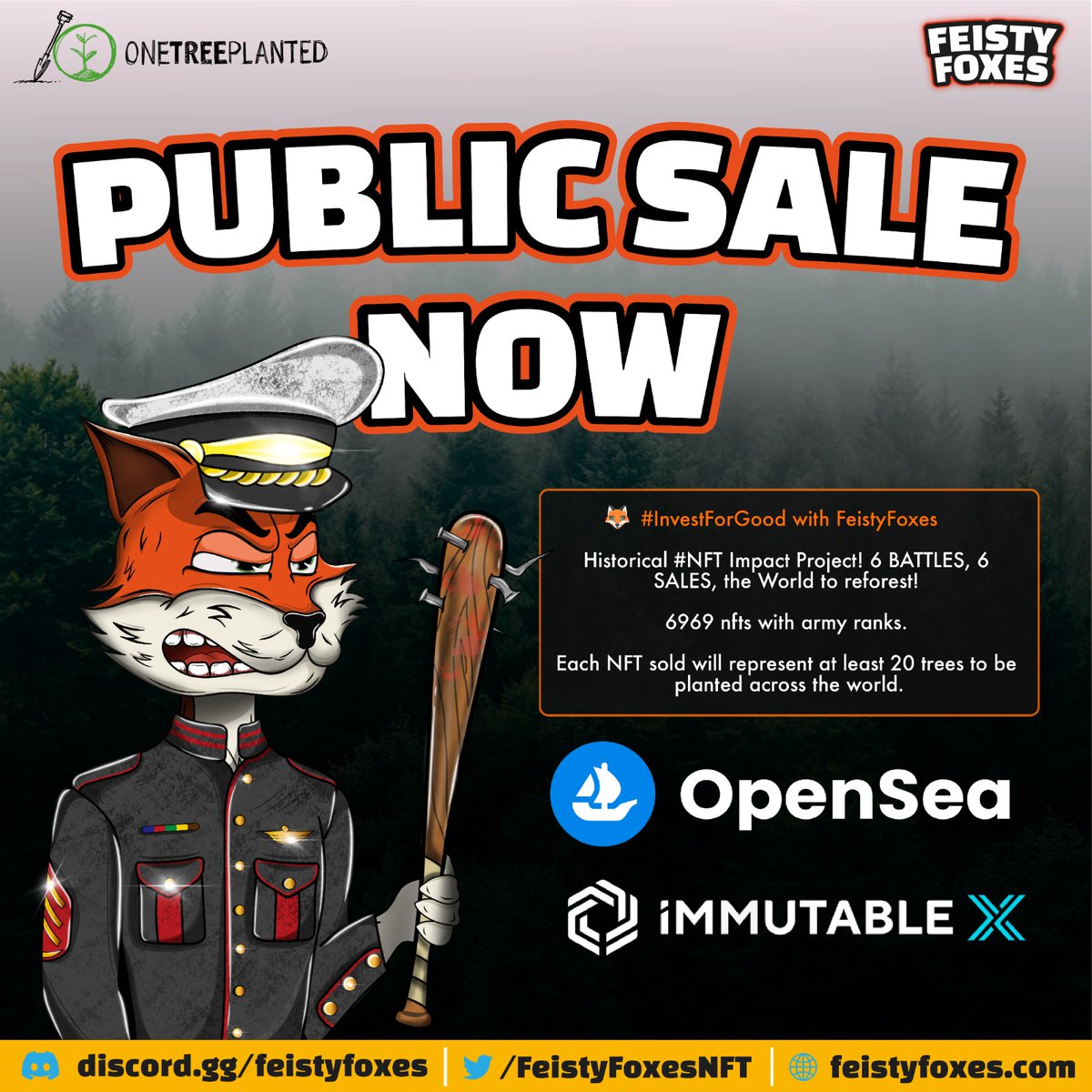 Hello foxes!! 🦊🦊

Public sale still going now! 🚀

➡️ You can mint here: buy.mantial.com/feisty-foxes

Dont miss the opportunity and get your Feisty Foxes!! 🤑🎉

#NFT #NFTCommunity #NFTCollection #NFTdrop <a href="/IMXnftdrops/">IMX NFTs & Drops - Immutable X Alpha 😈</a> <a href="/mintable_app/">Mintology by Mintable</a> <a href="/opensea/">OpenSea</a> <a href="/JohnCena/">John Cena</a> <a href="/LeoDiCaprio/">Leonardo DiCaprio</a> <a href="/onetreeplanted/">One Tree Planted</a>