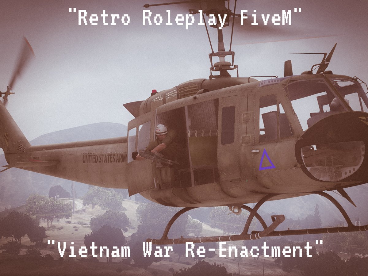 RetroRoleplay5M's tweet photo. Our little long awaited Vietnam War event that we held on our server with a few Vietnamese and a couple scenario's that involved using a few of our custom vehicle model's and MLO's. https://t.co/ZvrpJvtgCM