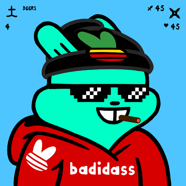 BadBunniesNFT's tweet photo. The og Bad Bunnies collection has some fantastic, funny and some times menacing faces! 
which one of these face trait is your fav?
-Thug life
-Rage
-DOTD
-Bad Bunny https://t.co/7oqwHn6UxE