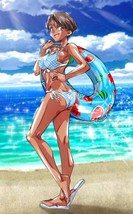 #くそ寒いので水着絵を貼る https://t.co/J6qkgnnfHt 