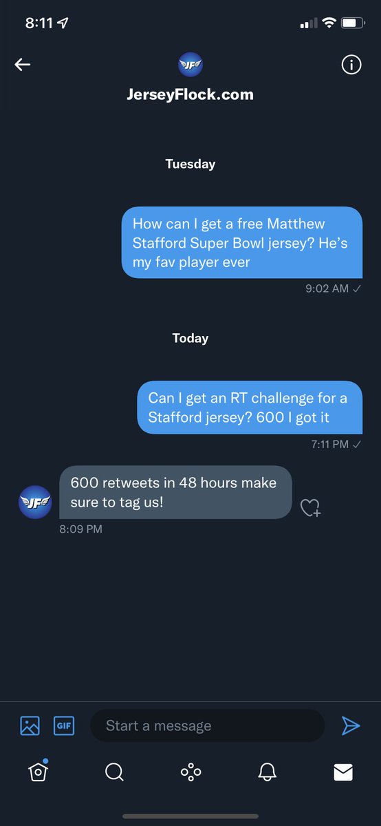 tweed7's tweet photo. C’mon boys!! You got me?? @JerseyFlock 600 RT in 48 hours for this free Stafford jersey. Help a brother out @RamsNFL nation & @Lions nation! Gotta support my favorite player! #Rams #RamsHouse #RTchallenge #MatthewStafford #DetroitLions https://t.co/mHlCw7WaCB