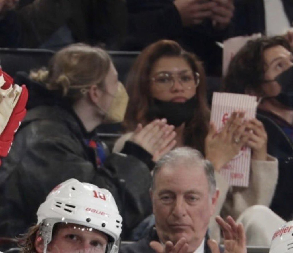 BSMotorCity's tweet image. Zendaya spotted at the Red Wings-Rangers game tonight, heard she’s a big fan of Seider-Man