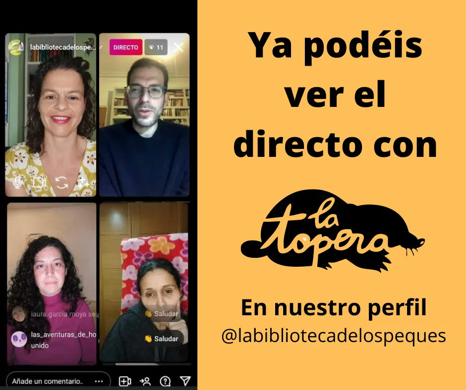 Nos estrenamos en twitter con este directo.

Un placer enoorme conocer a una editorial que de "micro" tiene poco, porque es graaande.LA TOPERA <a href="/toperaeditorial/">La Topera Editorial</a>

instagram.com/tv/CaF06jWqBb4…