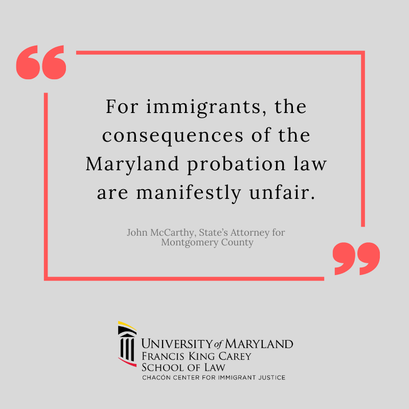 Chacón Center for Immigrant Justice (@chaconcenterumd) on Twitter photo Well-said, <a href="/MCSAONEWS/">Montgomery County State's Attorney's Office</a>. #ProbationNotDeportation SB265/HB559 cures this injustice by making a small change to the law that prevents unintended immigration consequences. <a href="/LukeClippinger/">Luke Clippinger</a> <a href="/DavidMoon2014/">David Moon</a> <a href="/Willcsmithjr/">Senator Will Smith (District 20)</a> <a href="/jwaldstreicher/">Sen. Jeff Waldstreicher</a> <a href="/WanikaFisher/">Wanika Fisher</a> @CAIRCoalition <a href="/jufj/">Jews United for Justice</a> <a href="/TPmobilization/">TPmobilization</a> Well-said, <a href="/MCSAONEWS/">Montgomery County State's Attorney's Office</a>. #ProbationNotDeportation SB265/HB559 cures this injustice by making a small change to the law that prevents unintended immigration consequences. <a href="/LukeClippinger/">Luke Clippinger</a> <a href="/DavidMoon2014/">David Moon</a> <a href="/Willcsmithjr/">Senator Will Smith (District 20)</a> <a href="/jwaldstreicher/">Sen. Jeff Waldstreicher</a> <a href="/WanikaFisher/">Wanika Fisher</a> @CAIRCoalition <a href="/jufj/">Jews United for Justice</a> <a href="/TPmobilization/">TPmobilization</a>