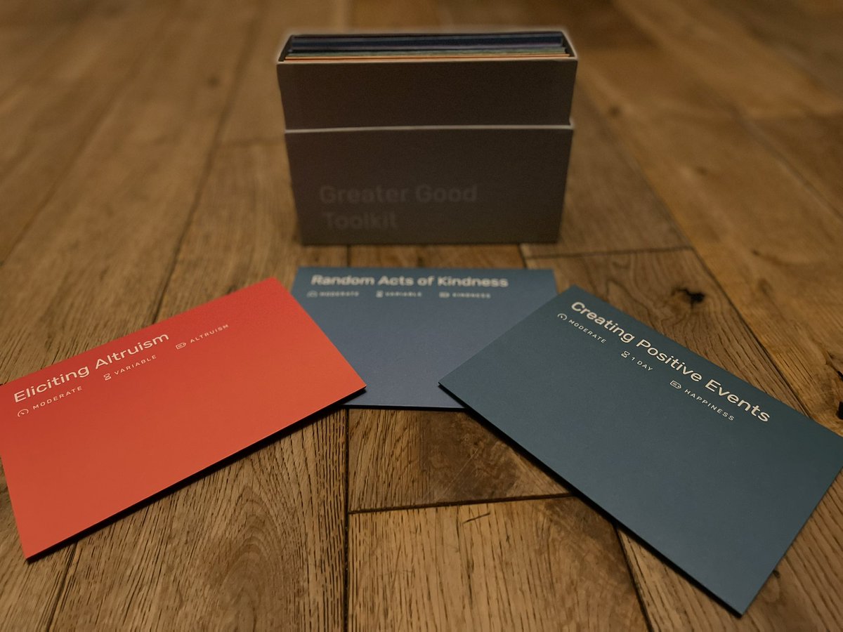 NP_OReilly's tweet photo. Just in time for #RandomActsofKindnessDay, the Greater Good toolkit has arrived from @GreaterGoodSC and @holstee 

Looking forward to working through this lot

#kindness https://t.co/bBEy7Aj9R1
