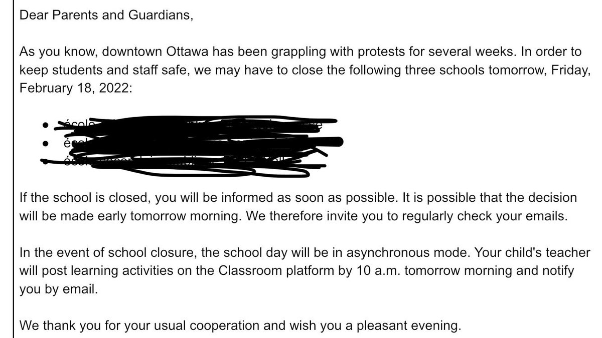 Congratulations anti-lockdown occupiers, you - not COVID - have successfully locked down my child’s school tomorrow. #GoHome #WeLiveHere