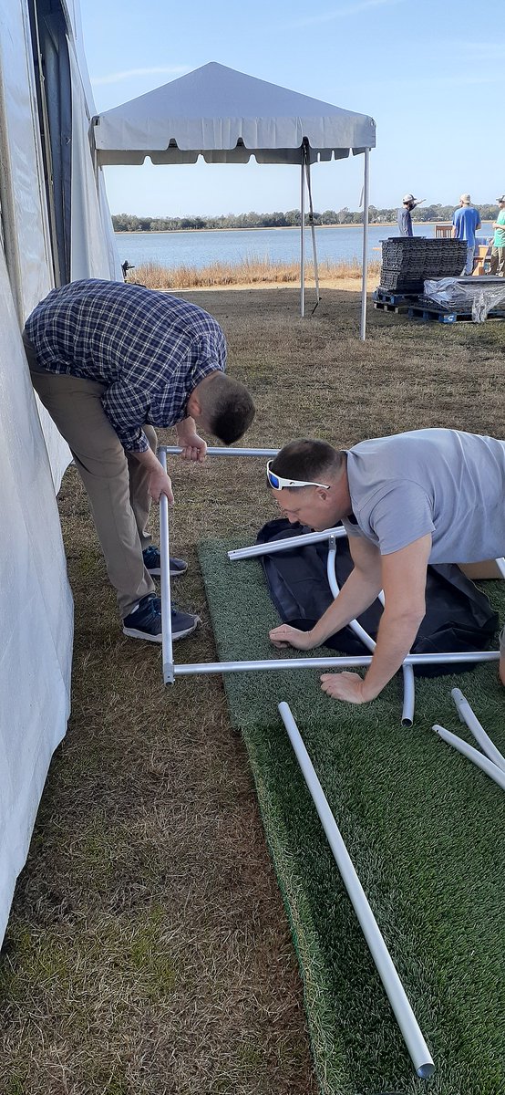 mulibex's tweet photo. Setting up is only half the fun. How many engineers does it take to ______________ ? Fill in the blank. 
->
->
#SEWE2020 #ThisIsSEWE #charleston #charlestonsc #expo #mulibex #riverside https://t.co/pZ5ufRiOIF
