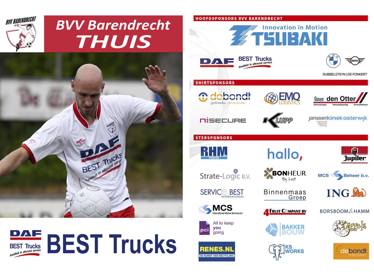📑 VOORBESCHOUWING

Barendrecht zaterdag (eindelijk weer!) in eigen huis tegen Ter Leede 👇
bvvbarendrecht.nl/zaterdag-baren…