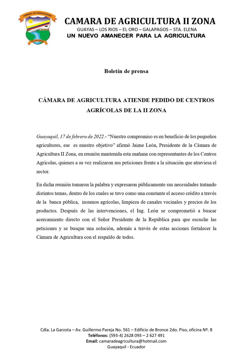 Camara de Agricultura de la 2da Zona tweet media
