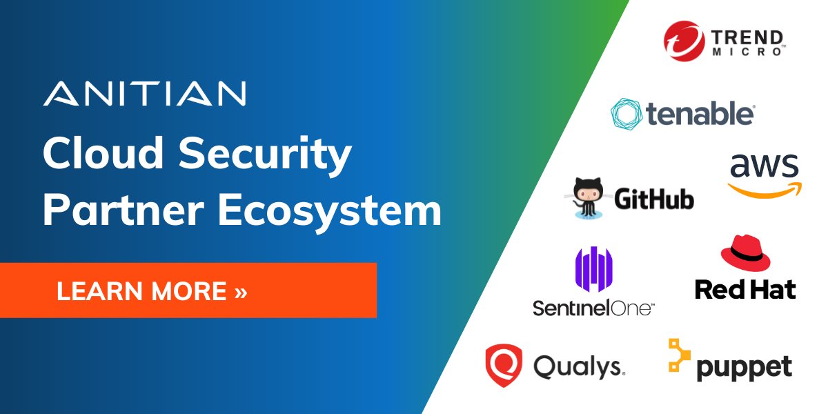 AnitianSecurity's tweet photo. Achieve worry-free cloud security and compliance right out of the box with Anitian and our partners! From @RedHat and @TenableSecurity to @SentinelOne and @awscloud, learn more about our entire partner ecosystem here: https://t.co/EoAUxE4HnI #cloudpartners #digitaltransformation https://t.co/RPlG11hayq
