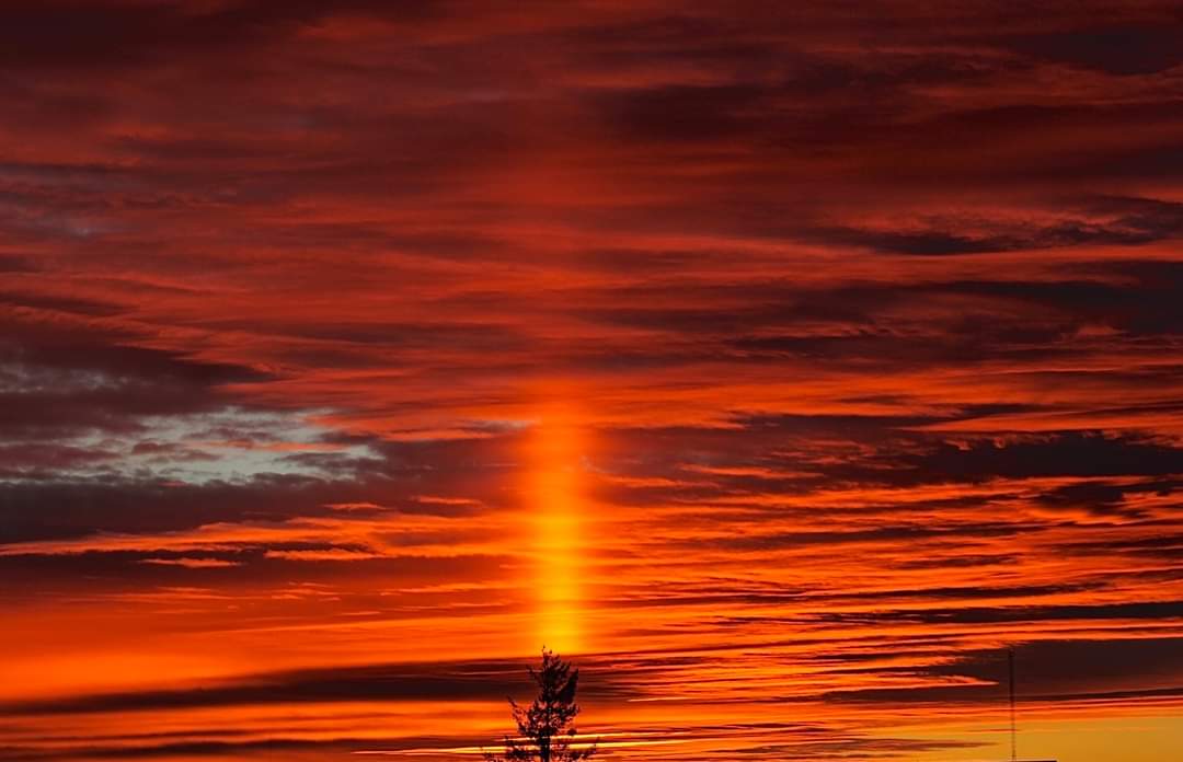 407Dank's tweet photo. Light Pillar https://t.co/i4oUWWdmrv