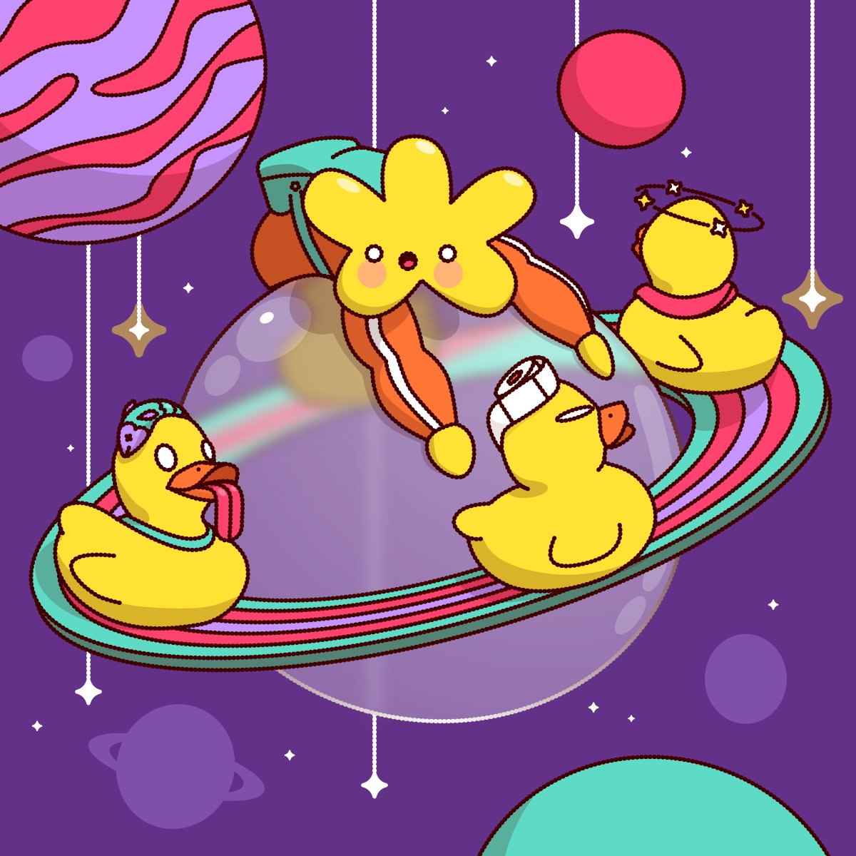 Starcatchers (@starcatchersnft) on Twitter photo Who loves a good party? We do!
We’re adding big fun to our Space Itinerary with <a href="/RubberDuckBP/">Rubber Duck Bath Party</a>!
To celebrate, we’re giving out 5 Pregame spots to the best Starcatcher x RDBP fan art (24hrs)!
- Must follow RDBP & Starcatchers
- RT & Like
@chickenthighhh will contact winners Who loves a good party? We do!
We’re adding big fun to our Space Itinerary with <a href="/RubberDuckBP/">Rubber Duck Bath Party</a>!
To celebrate, we’re giving out 5 Pregame spots to the best Starcatcher x RDBP fan art (24hrs)!
- Must follow RDBP & Starcatchers
- RT & Like
@chickenthighhh will contact winners