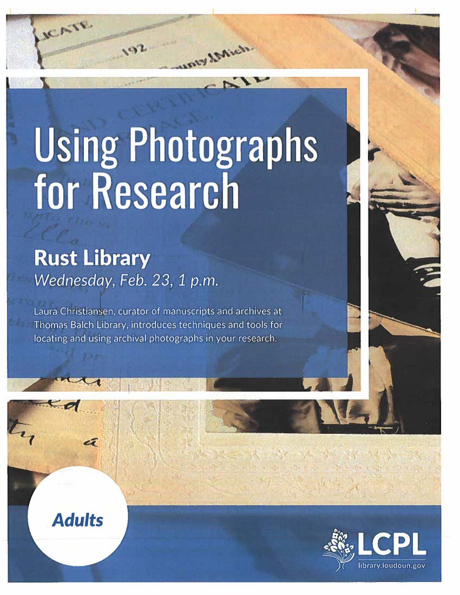 BalchLibrary's tweet photo. Can a picture be worth a thousand words? Join Laura Christiansen, Curator of Manuscripts and Archives at Rust Library on 2/23 at 1 p.m. for techniques and tools for locating and using archival photographs in your research. https://t.co/t6CRtKZrHu