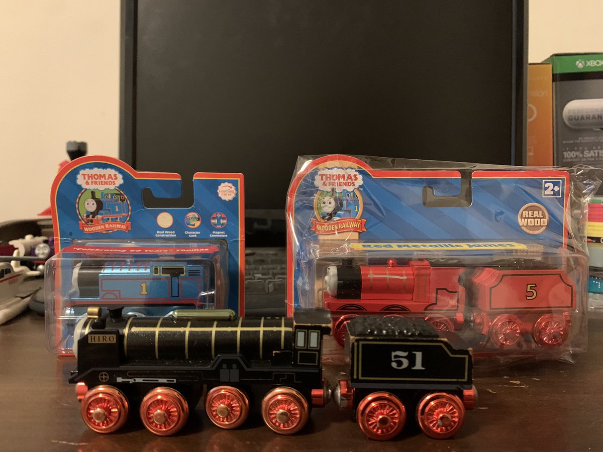 Definitely one of my new Crown Jewels in the collection! Watch the unboxing on YouTube! Thomas Wooden railway | Red Metallic James Unboxing! youtu.be/BIKEmX_nXOs via <a href="/YouTube/">YouTube</a>